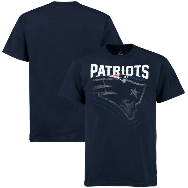 Men NFL New England Patriots Majestic Empty Backfield TShirt  Navy->nfl t-shirts->Sports Accessory